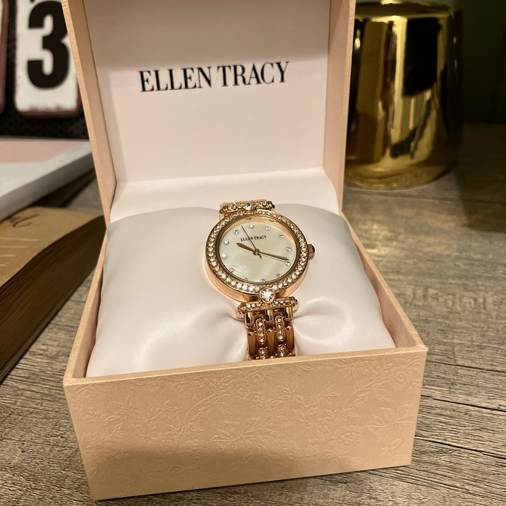 NEW Ellen Tracy Women's Rose Gold Watch